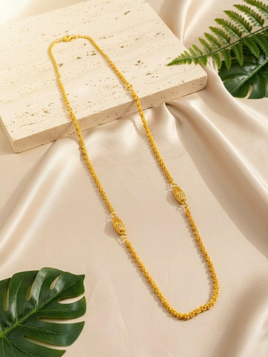 Premium Gold Tone Long Chain Necklace  Minimal | Elegant | Daily Wear