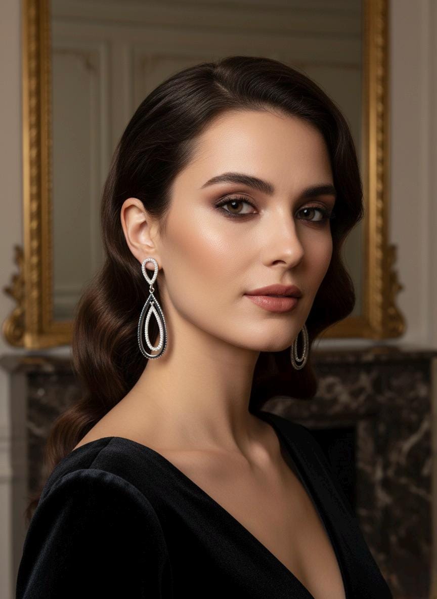 Handmade Glamorous 925 Sterling Silver Drop Earrings