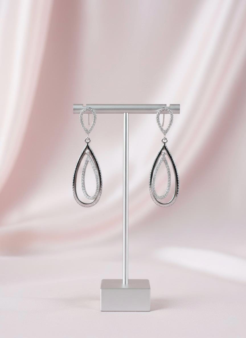Handmade Glamorous 925 Sterling Silver Drop Earrings