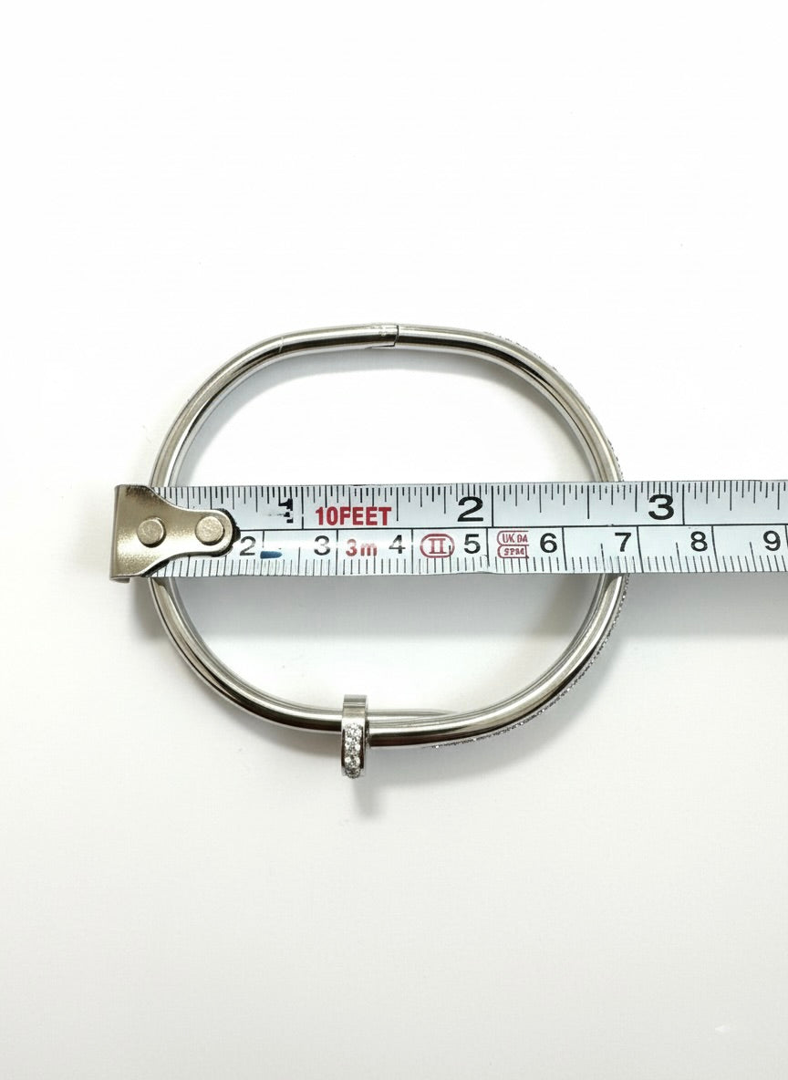 Luxury CZ Bracelet Set – Silver Finish