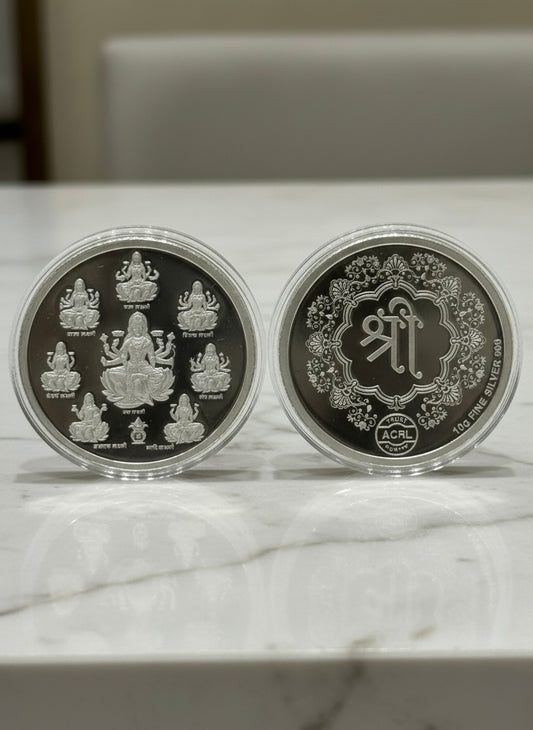 Ashtalakshmi Pure Silver Coin