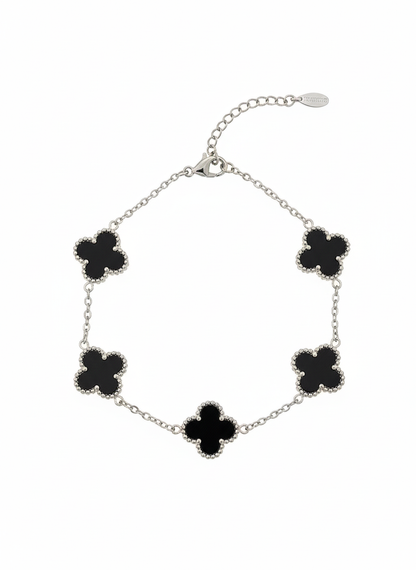 Black Clover Silver Bracelet