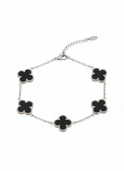 Black Clover Silver Bracelet