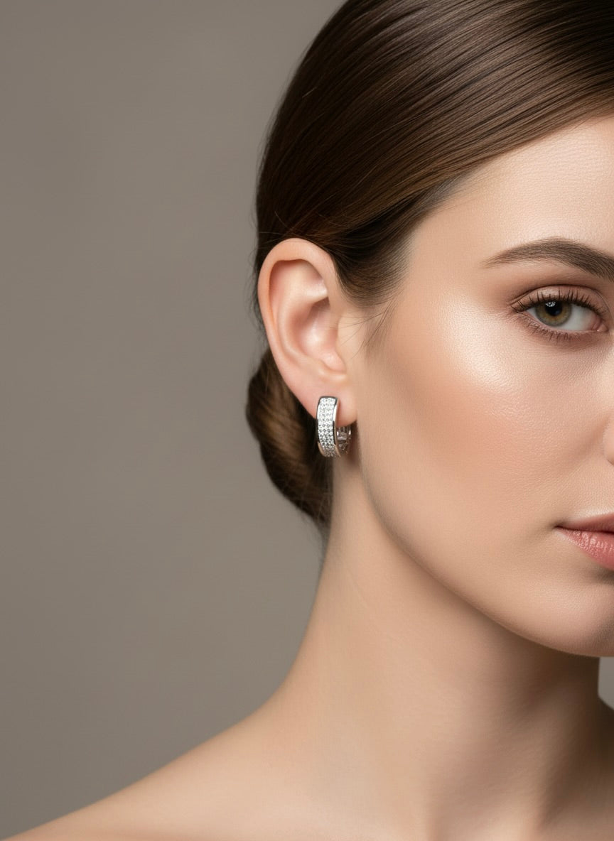 Sparkling Hoop Earrings