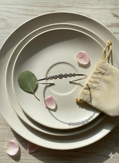 Handmade Luxury 925 Silver Bracelet with Cubic Zirconia