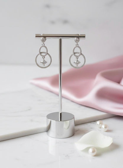 Handmade Sparkling 925 Sterling Silver Drop Earrings