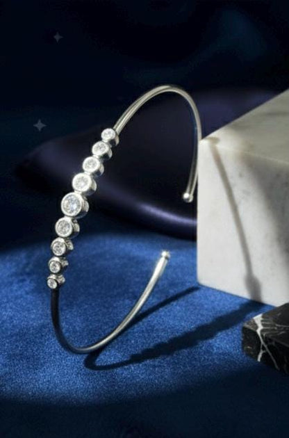 Handmade Luxury 925 Silver Bracelet with Cubic Zirconia